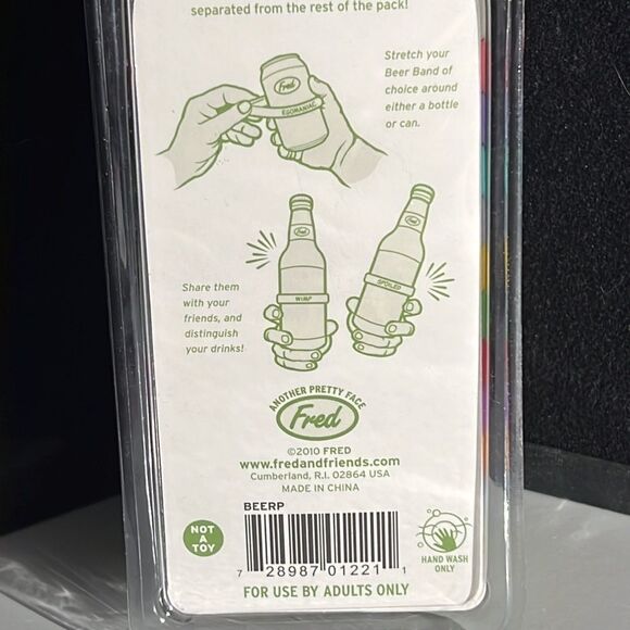 Fred Beer Bands - Set of Fun Drink Identifiers for Parties - Picture 6 of 8